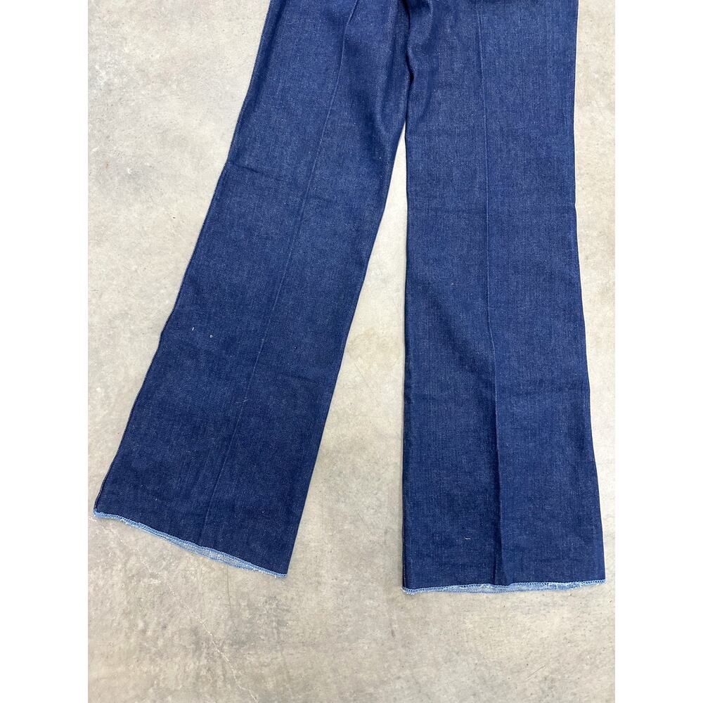 Vintage Wrangler Hallmark Wide Flare Jeans USA Made 29x35 Student Dark Wash - Picture 4 of 10